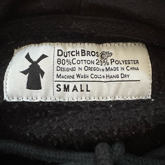 Dutch Bros Black Hoodie “To Be So Strong.”SMALL+MEDIUM+LARGE+XL+XXL Peace 1992 - Picture 8 of 13